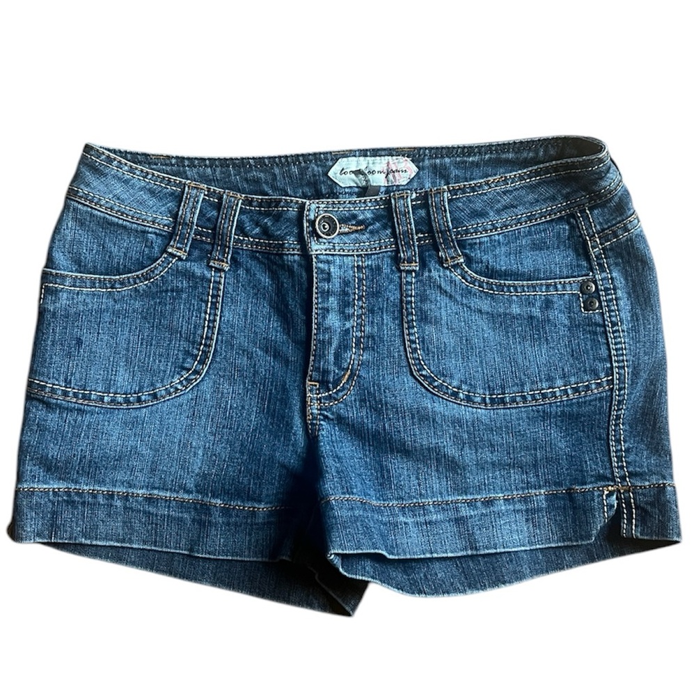 Y2k low rise denim shorts